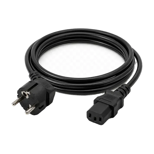 Кабель для аудио-видео техники IEC-320-C7 -- розетка EU, 2-pin VDE , VCOM CE023-CU0.5-1.8 , 1,8m, Кабель для аудио-видео техники IEC-320-C