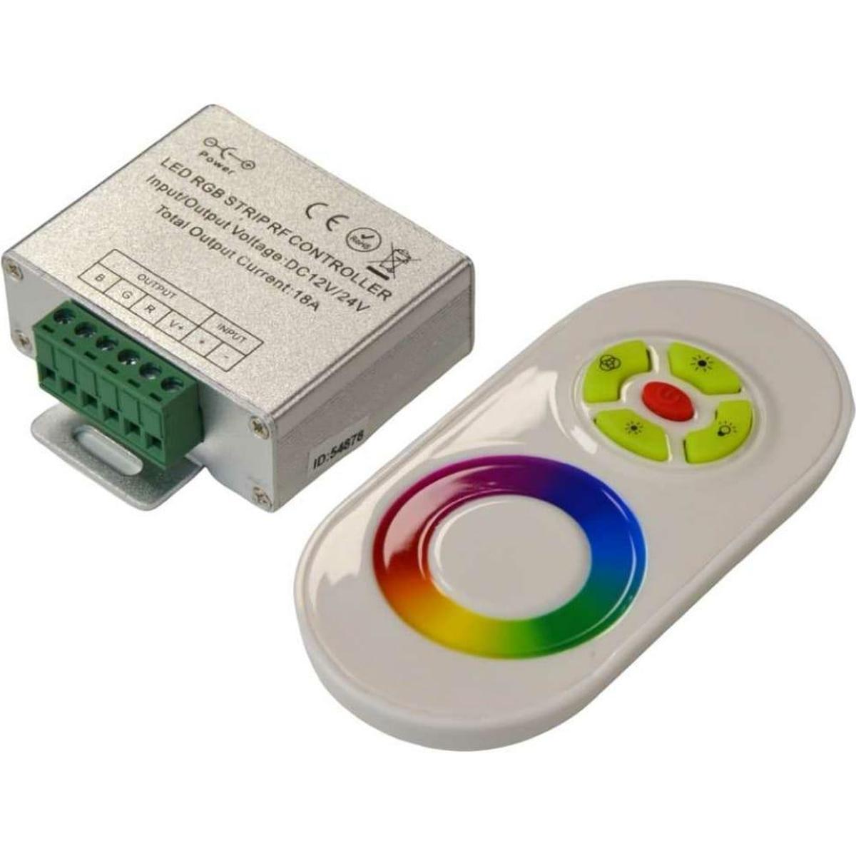 04-10, Контроллер для монохромной светодиодной ленты с RF пультом, 12В/24В, 72Вт/144Вт,IP33