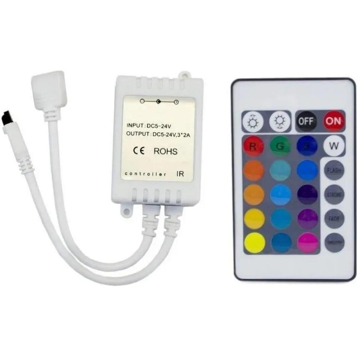 04-15, Контроллер RGB для светодиодной ленты с IR пультом 72 Вт,6А,12В,IP20