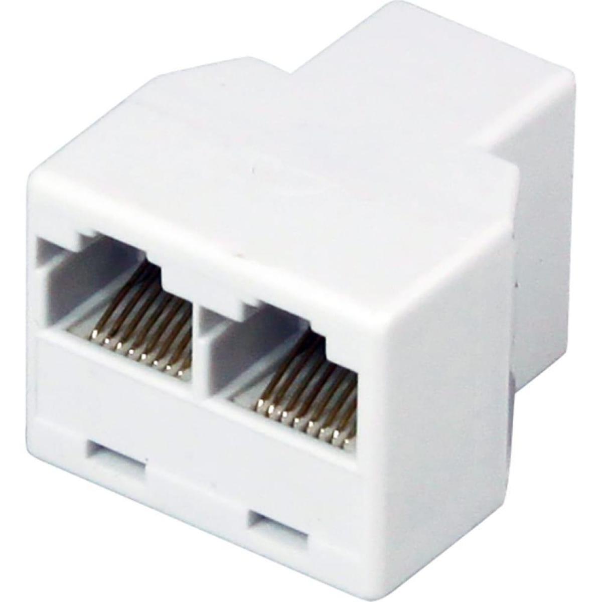 06-0105-C, Розетка сетевая LAN, на стену, (2 гнездо 8Р8С (Rj-45), 5e кат)