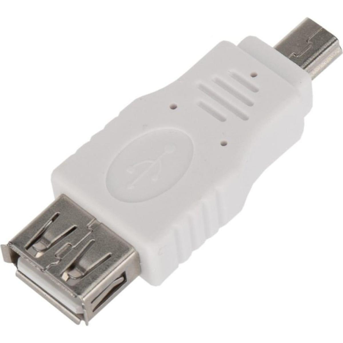 06-0191-A, Переходник USB (гнездо USB-A - штекер mini USB), (1шт.)