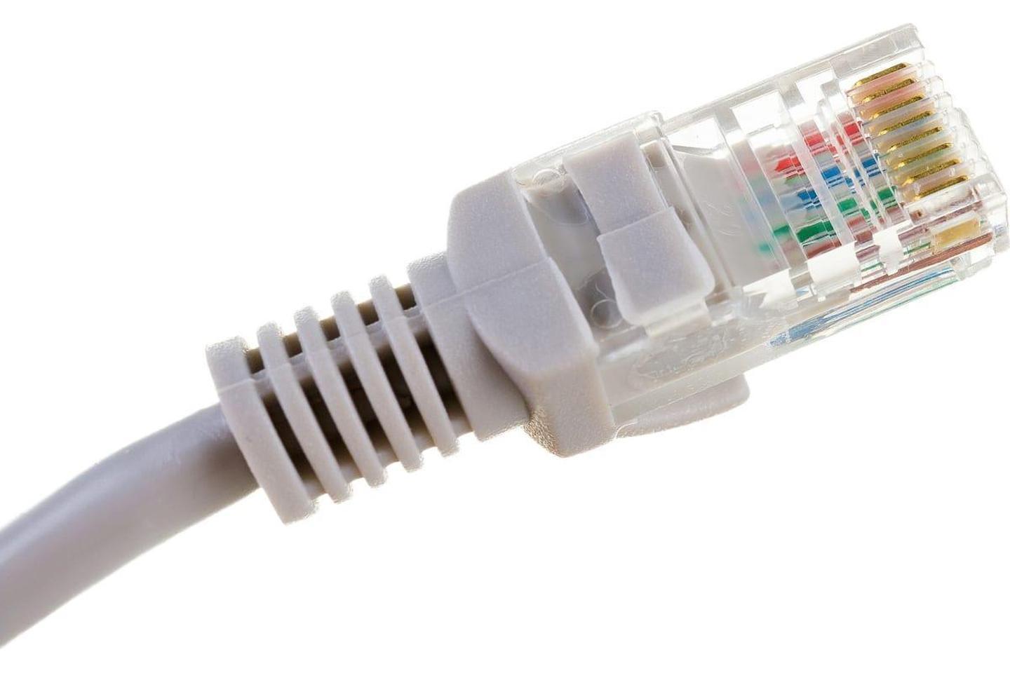 06-3201, Патч-корд U/UTP, категория 5e, RJ45-RJ45, неэкранированный, PVC серый, 0,5 м