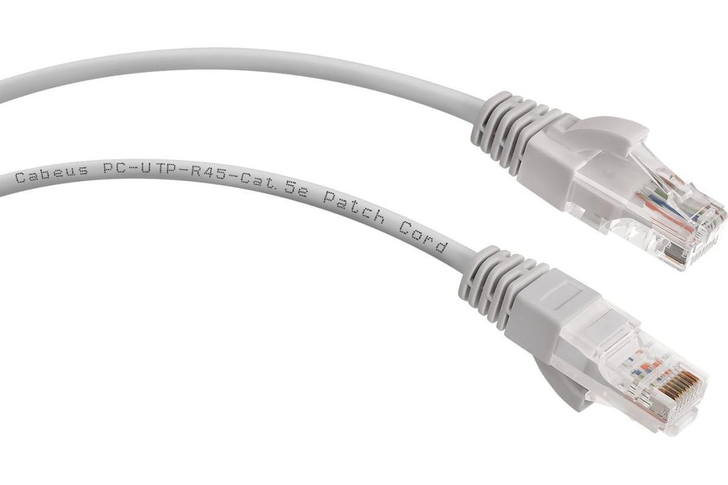 06-3204, Патч-корд U/UTP, категория 5e, RJ45-RJ45, неэкранированный, PVC серый, 5 м