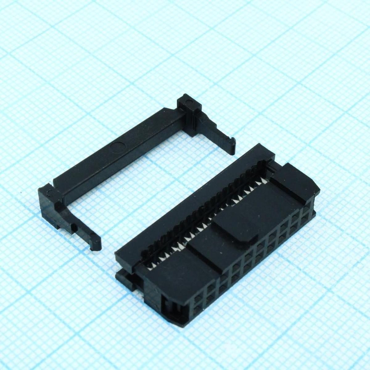 09185106803, Разъем IDC мама PIN 10 шлейф 1,27мм Растр 2,54мм