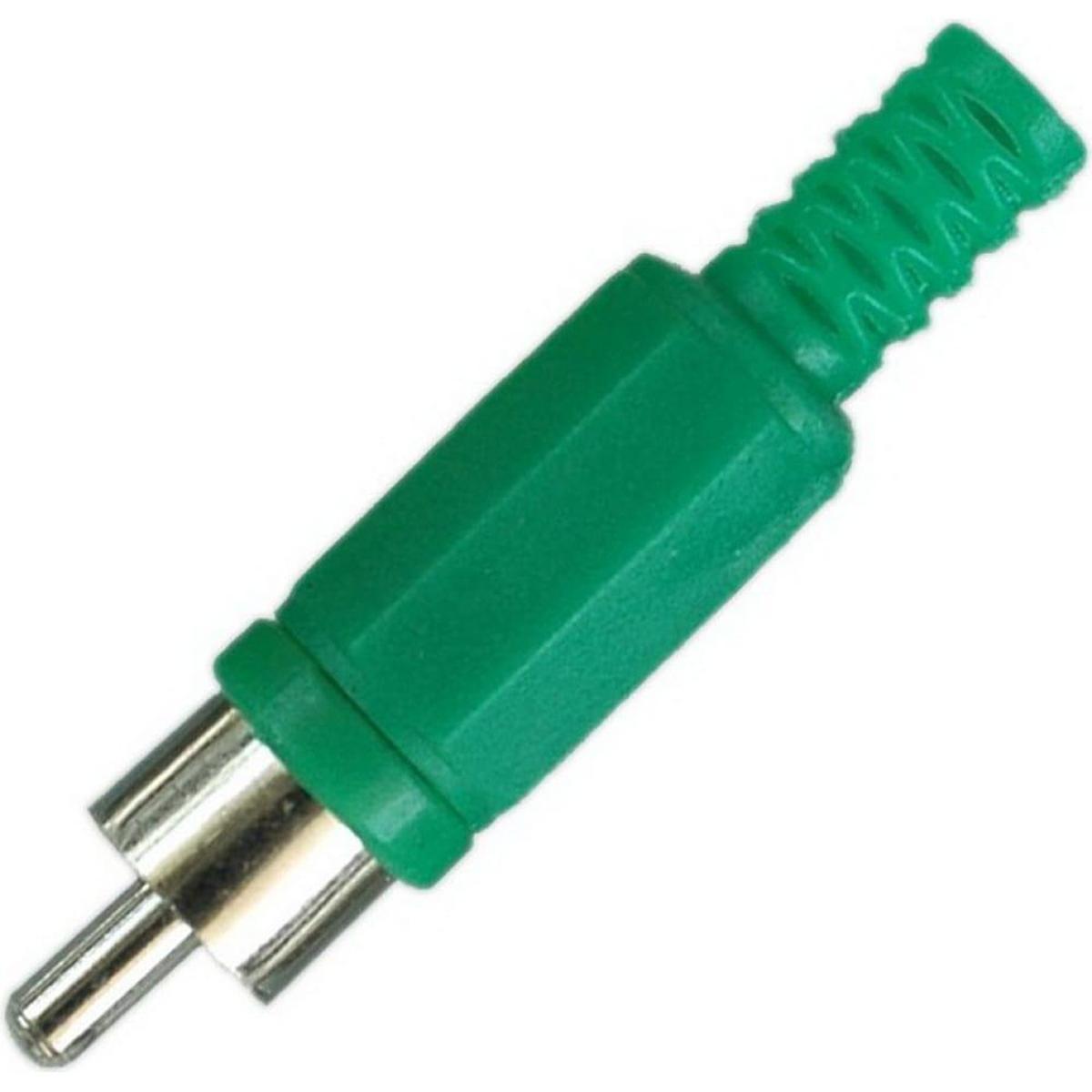 1-200 GR (RP-405), штекер RCA пластик на кабель зеленый