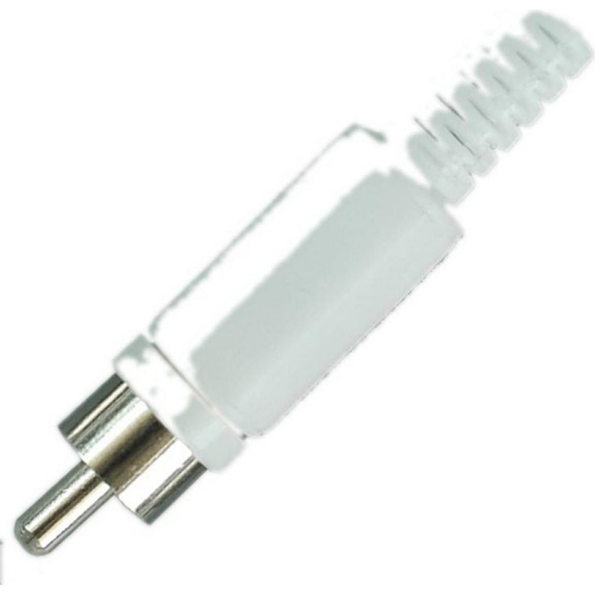 1-200 WT (RP-405), штекер RCA пластик на кабель белый