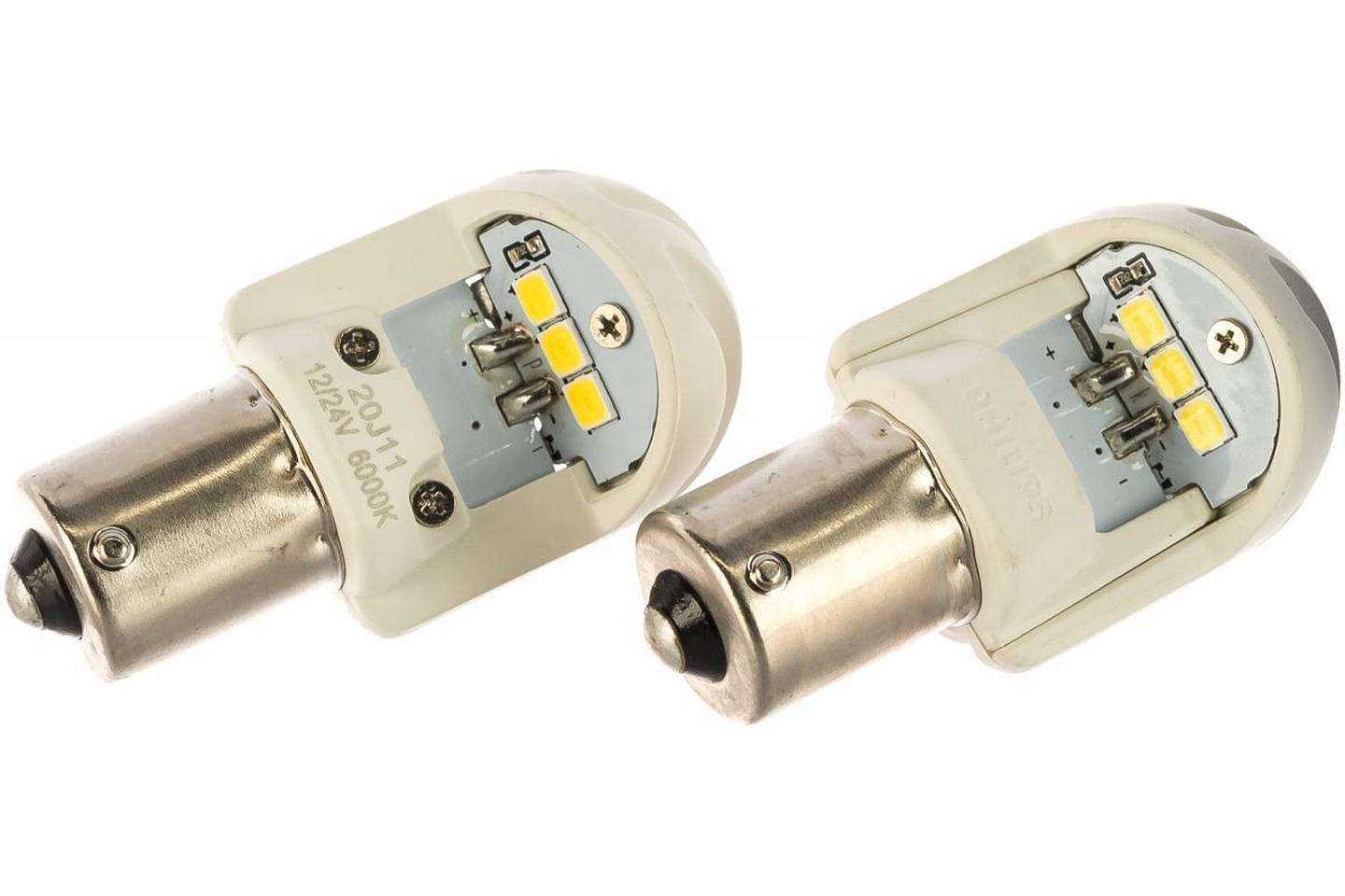 11498XUWX2, Лампа автомобильная P21W LED (BA15s) X-tremeUltinon LED (упаковка 2шт.) (Philips)