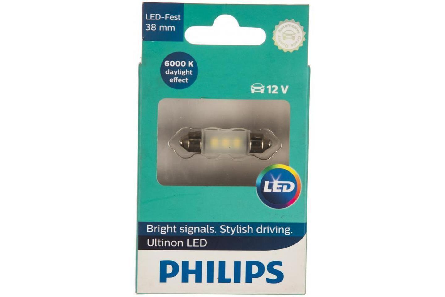 11854ULWX1, Лампа автомобильная Fest LED (SV8,5) Ultinon LED (упаковка 1шт.) (Philips)