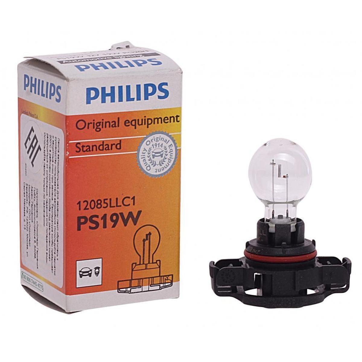 12085LLC1, Лампа автомобильная PS19W 12V-19W (PG20/1) HiPerVision Long Life (Philips)
