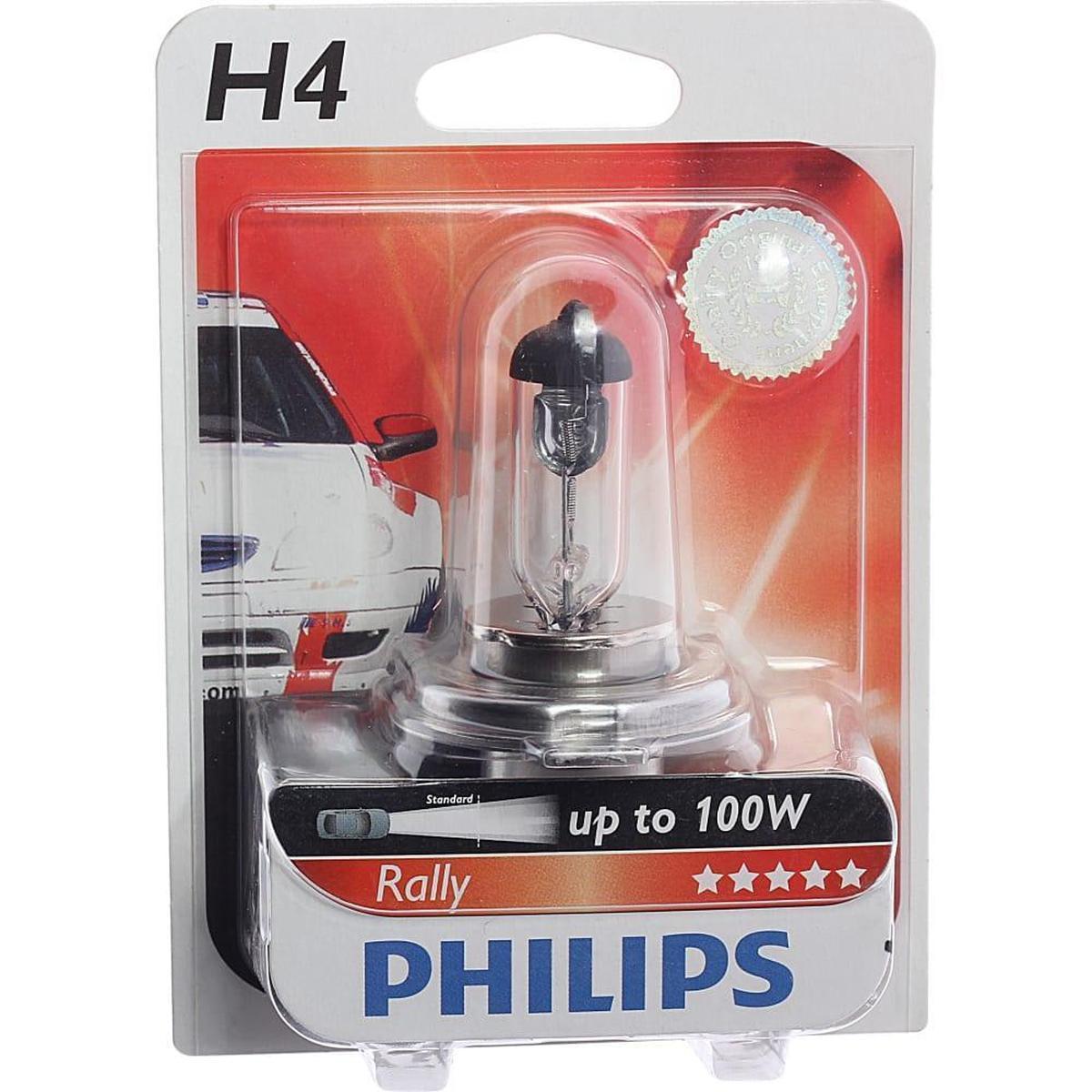 12569RAC1, Лампа автомобильная H4 12V-100/90W (P43t) Rally (Philips)