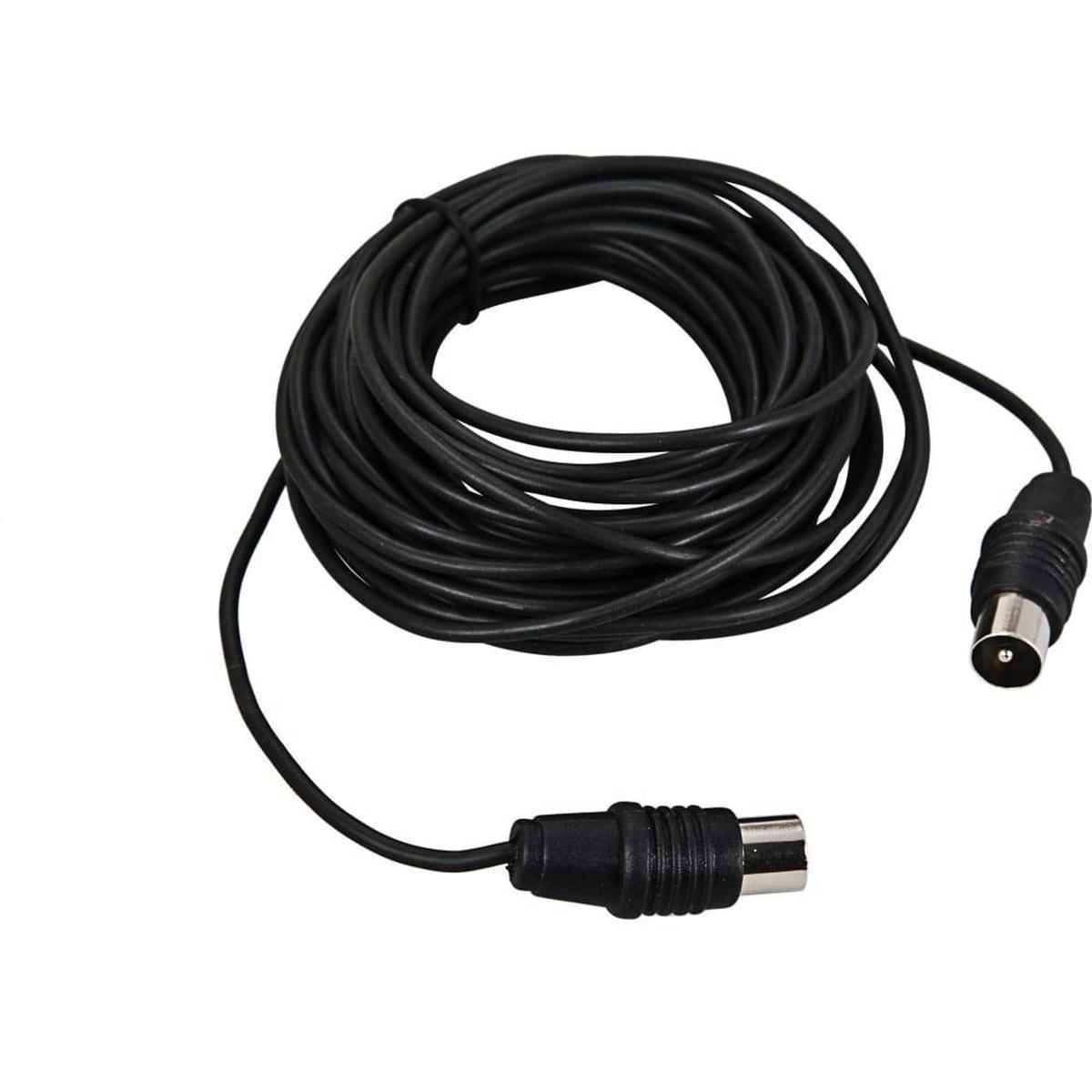 17-5021, ВЧ кабель, ТВ штекер - ТВ штекер, длина 1,5 метра, черный