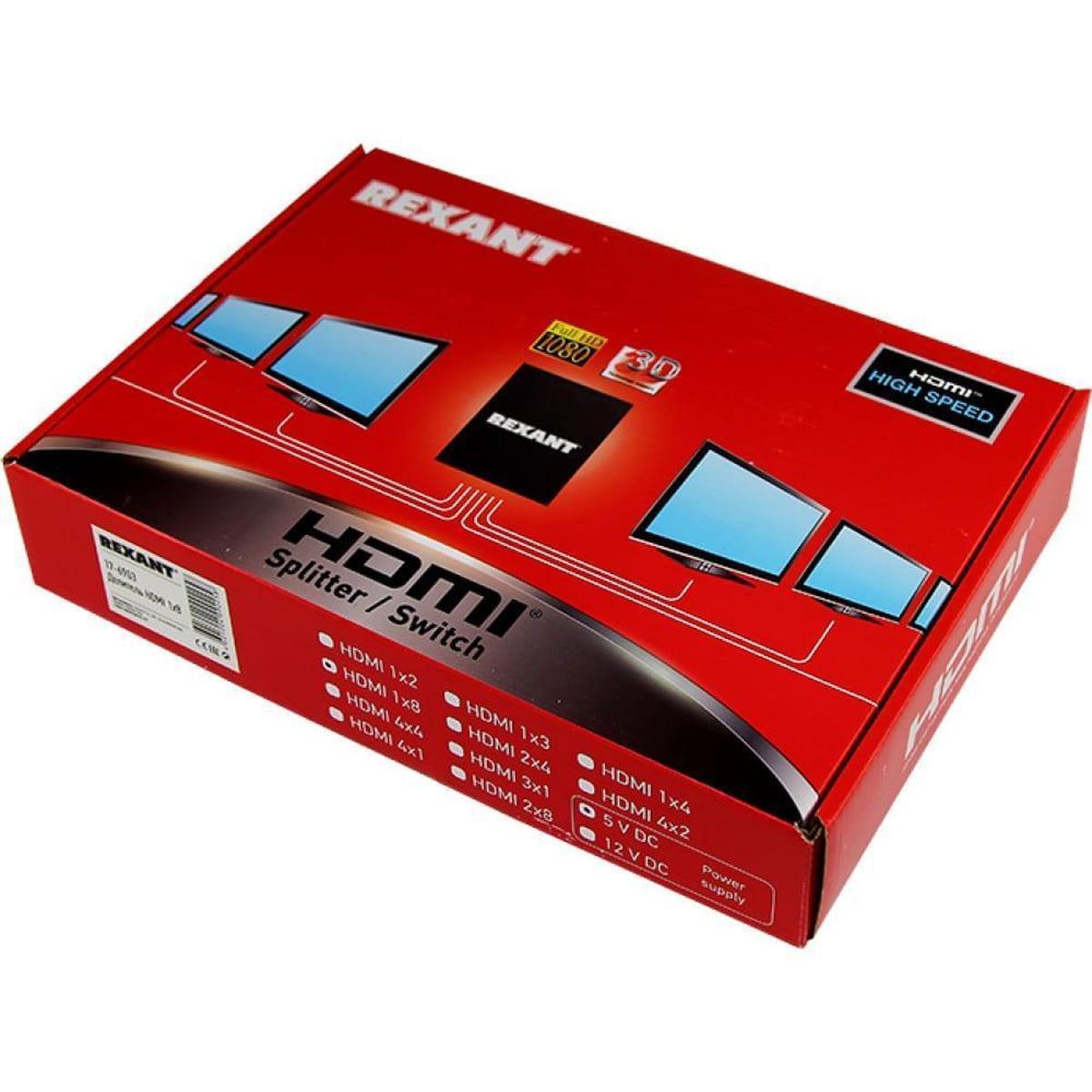 17-6903, Делитель гнездо HDMI на 8 гнезд HDMI, металл