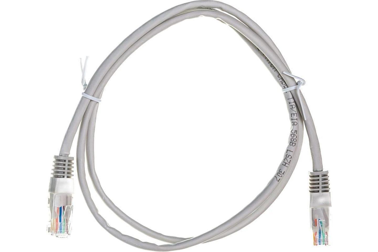 18-1007, Патч-корд U/UTP, категория 5e, RJ45-RJ45, неэкранированный, PVC серый, 5 м