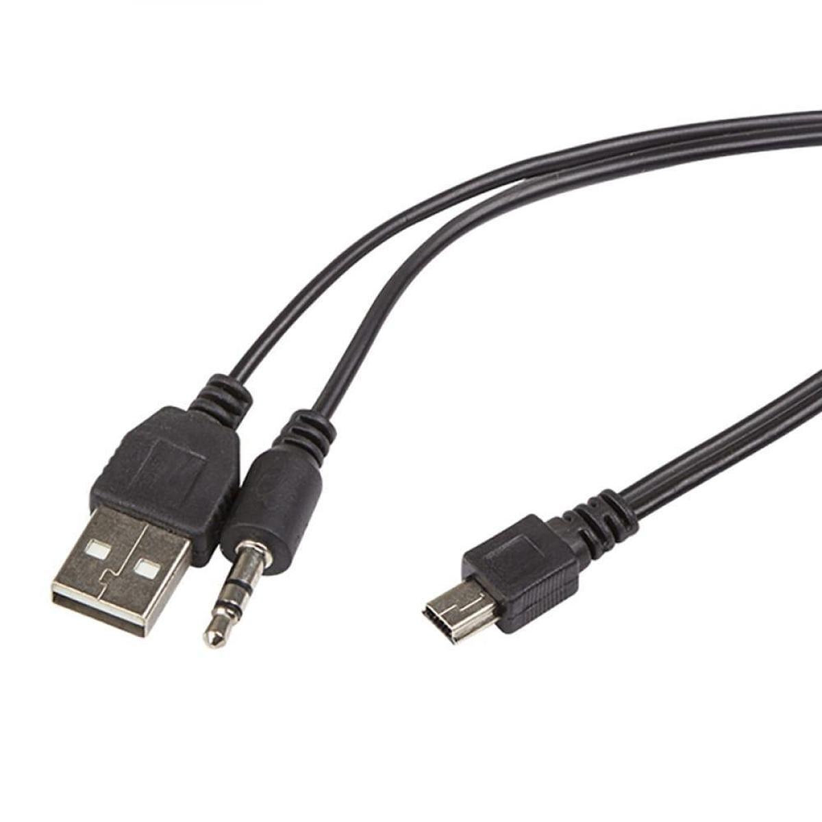 18-4290, USB-AUX кабель на microUSB для портативных колонок 0,5 м