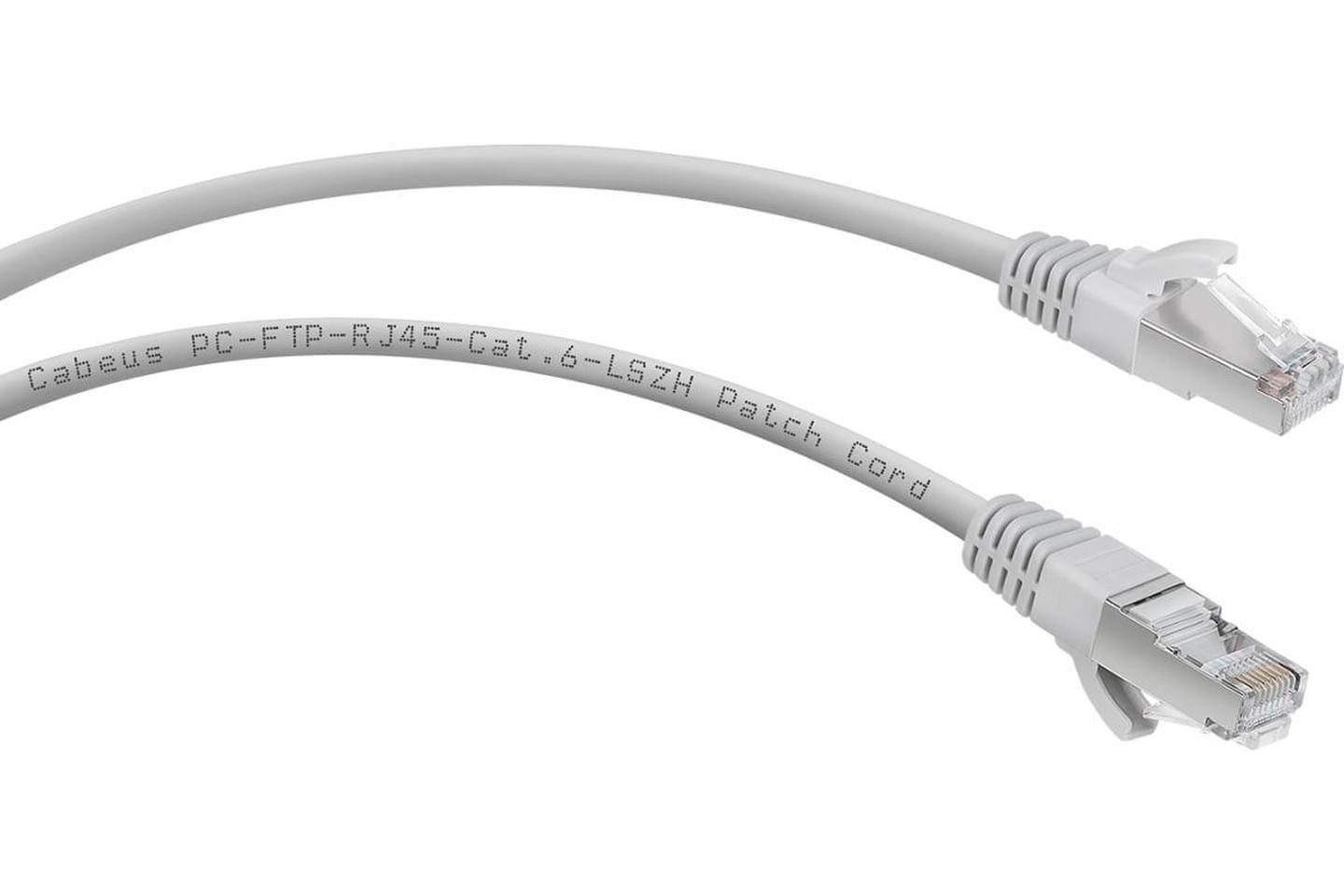 18-8102-1, Патч-корд F/UTP, категория 6, RJ45-RJ45, экранированный, PVC серый, 1 м