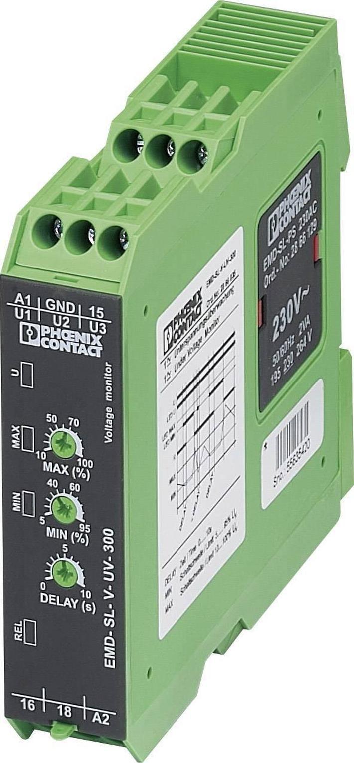 2866035, EMD-SL-V-UV-300 Voltage Monitoring Relay With SPDT Contacts, 24 V dc, 24 230 V ac, 1 Phase