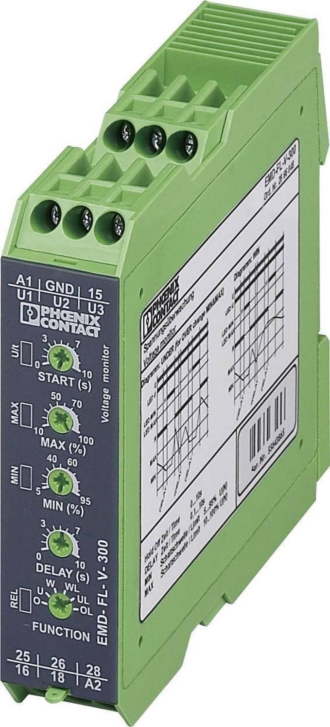 2866048, EMD-FL-V-300 Voltage Monitoring Relay With DPDT Contacts, 24 240 V ac/dc, 1 Phase