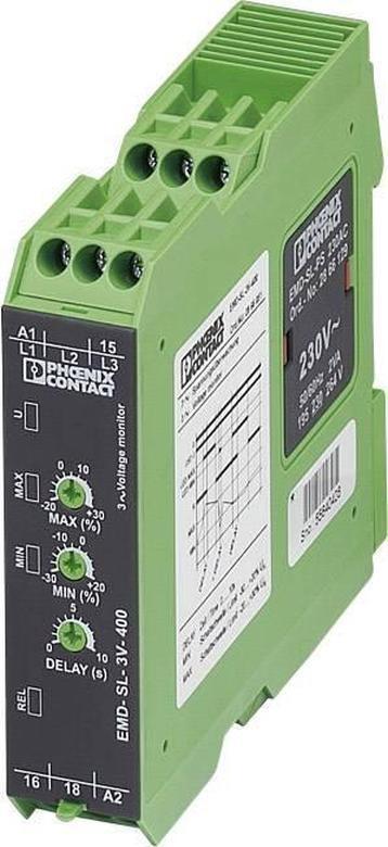 2866064, EMD-FL-3V-400 Phase, Voltage Monitoring Relay With DPDT Contacts, 24 V dc, 24 230 V ac, 3 Phase