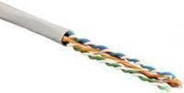 Кабель UTP 4-C5E-SOLID-GY-305 витая пара UTP (U/UTP) кат.5e 4 пары (24 AWG) одножильн. (solid) PVC (305м) сер. Hyperline 41903 (за 1 м)