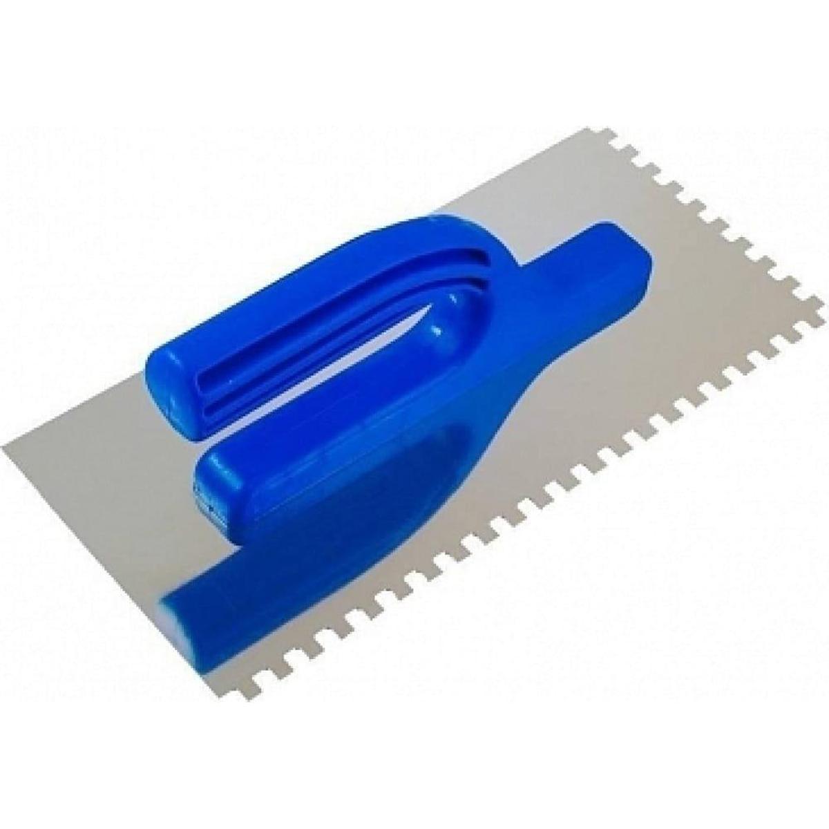 89-0254, Гладилка нержавеющая 130х270 мм, зуб 8х8 мм, пластиковая ручка