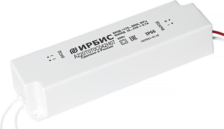 А220Т030С130Н07, AC/DC LED, 78-130В,0.3А,39Вт,IP66 блок питания для светодиодного освещения