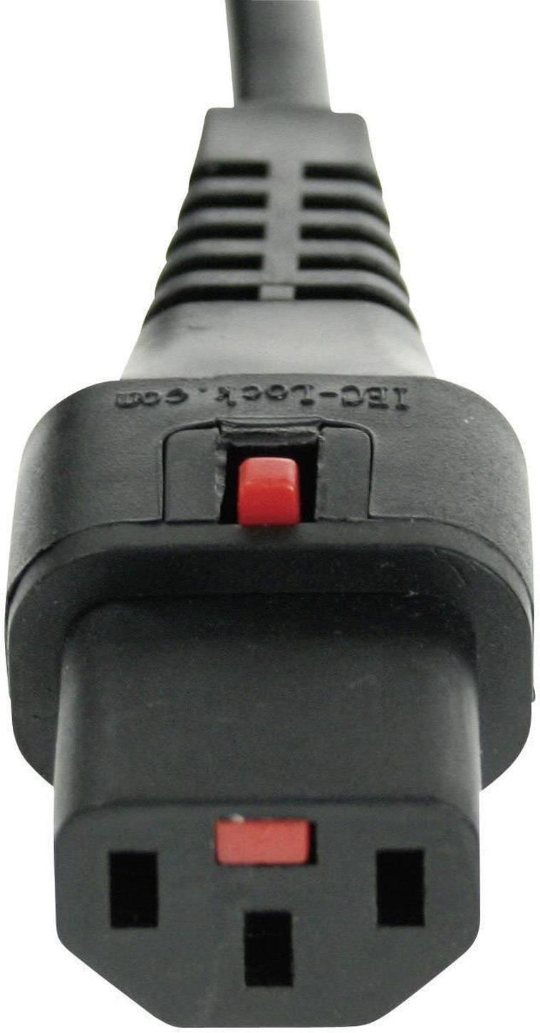 AK-440201-012-S, Кабель, IEC C13 мама,IEC C14 папа, 1,2м, черный, 10А, 250В