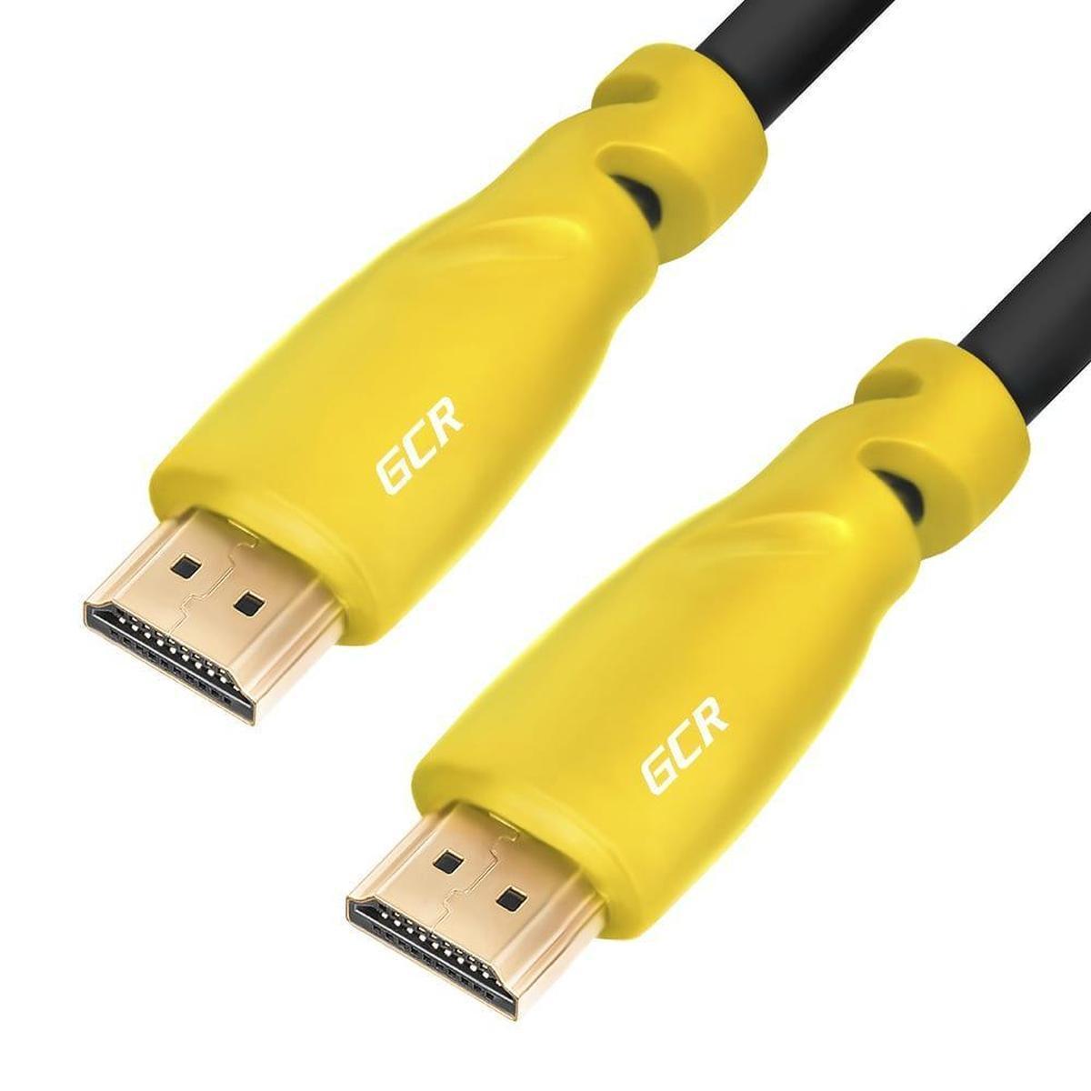 GCR-51580, GCR Кабель SLIM 1.0m HDMI 2.0, зеленые коннекторы, OD3.8mm, HDR 4:2:0, Ultra HD, 4K 60 fps 60Hz, 3D,