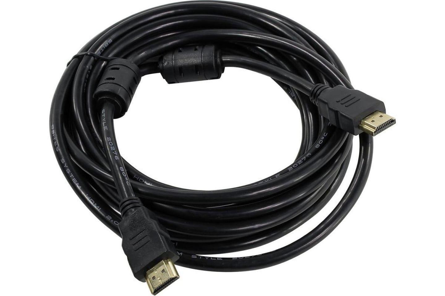 HDF5, Кабель HDMI (M) - HDMI (M) вер. 1.4, поддержка Ethernet/3D, плоский, 5м