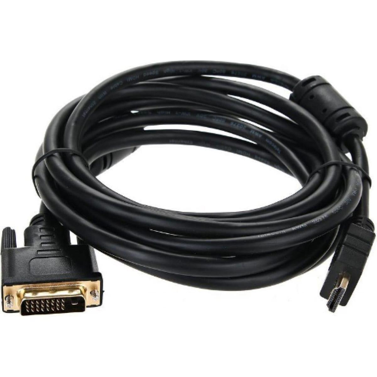 Кабель Buro HDMI-19M-DVI-D-3M HDMI (m) DVI-D (m) 3м феррит.кольца