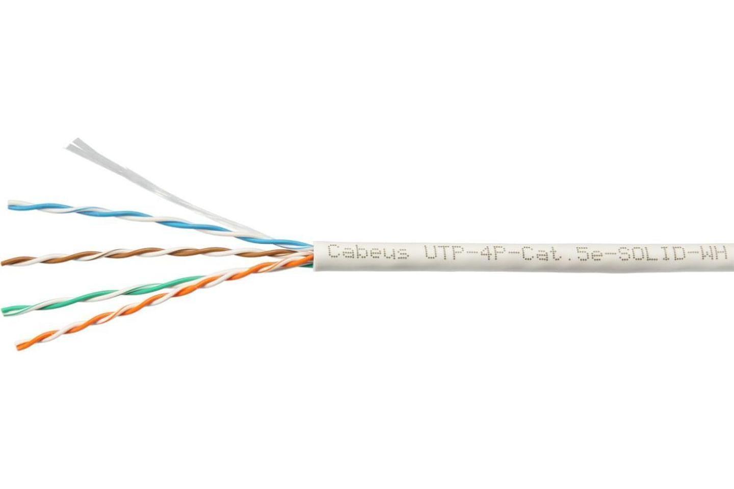 L-UTP4-S, Витая пара UTP, 4 пары Cat5e, 24AWG одножильные неэкранированные