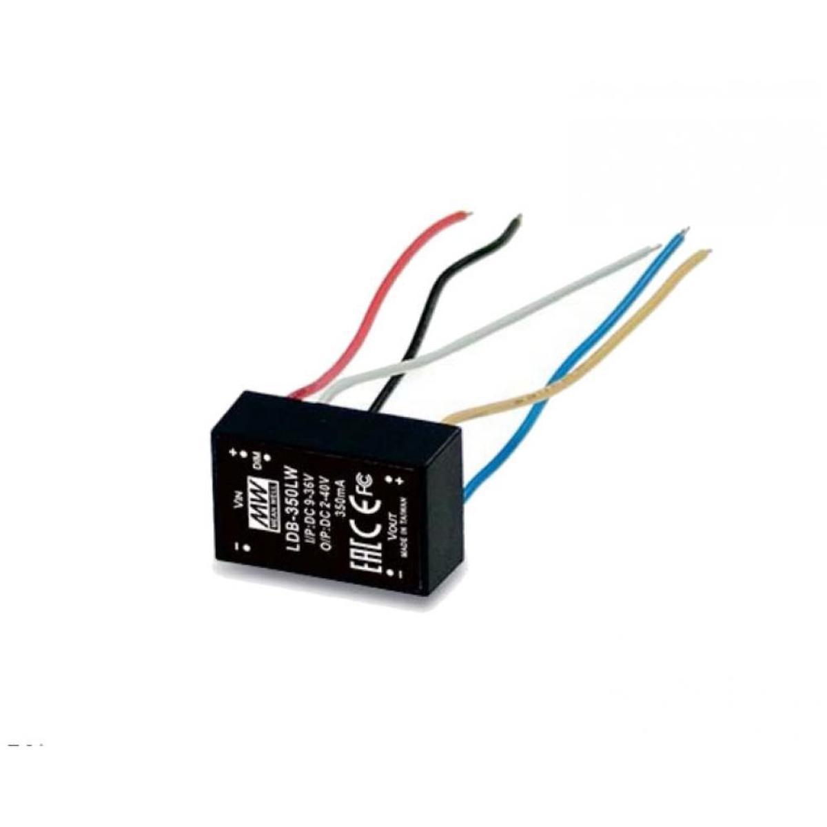 LDD-350LW, DC/DC LED, вх.6:36В, вых.2:32В/0.35А, проводные выводы