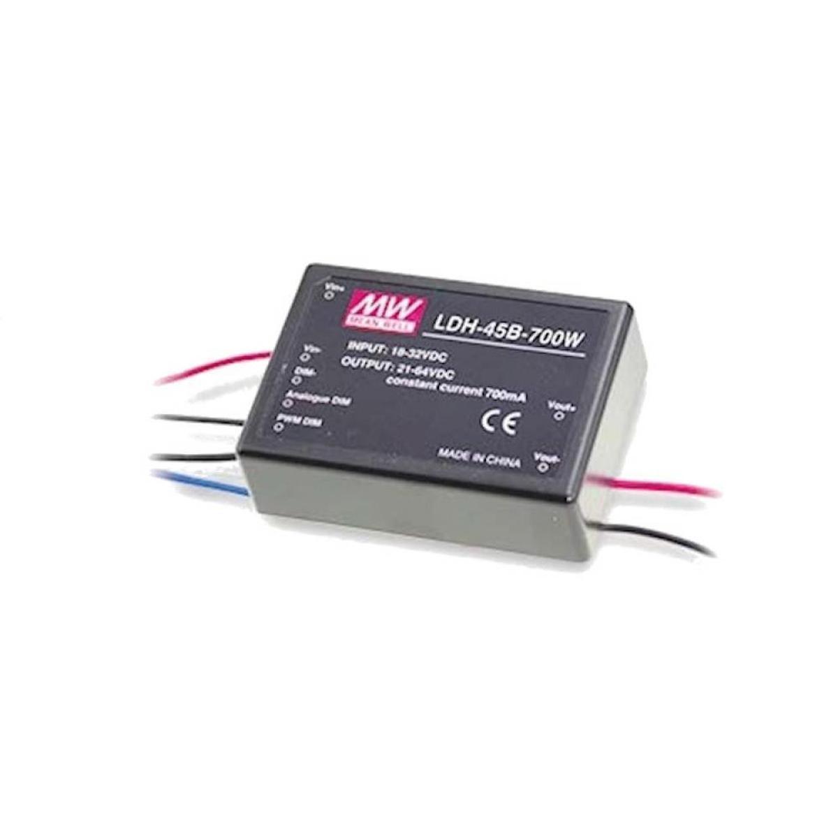 LDH-45A-1050W, DC/DC LED Driver, 45.15Вт, вх 9-18В, вых 12-43В/1050мА, преобразователь для светодиодного освещения