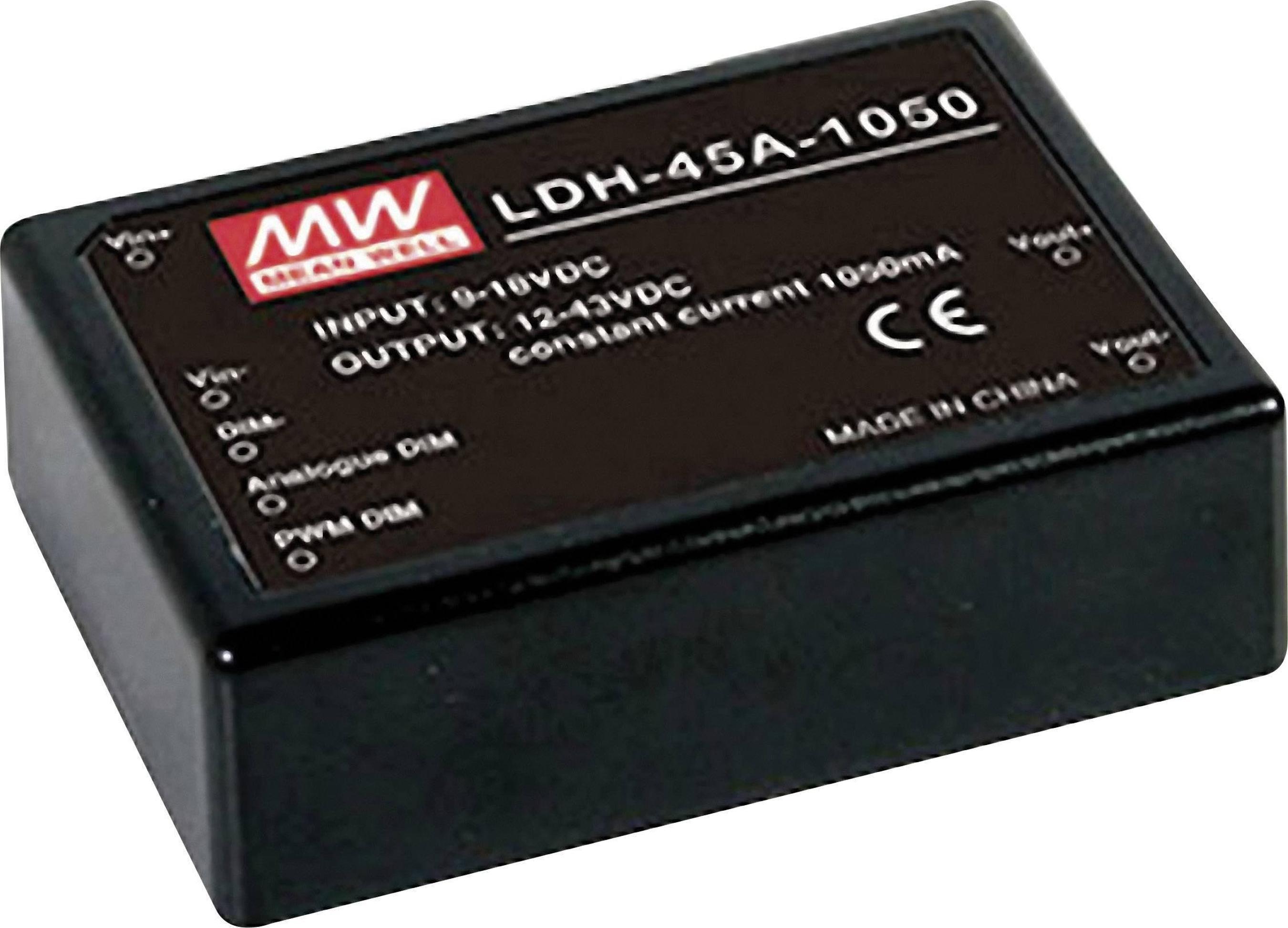 LDH-45A-500, DC/DC LED Driver, 43Вт, вх 9-18В, вых 12-86В/500мА, преобразователь для светодиодного освещения