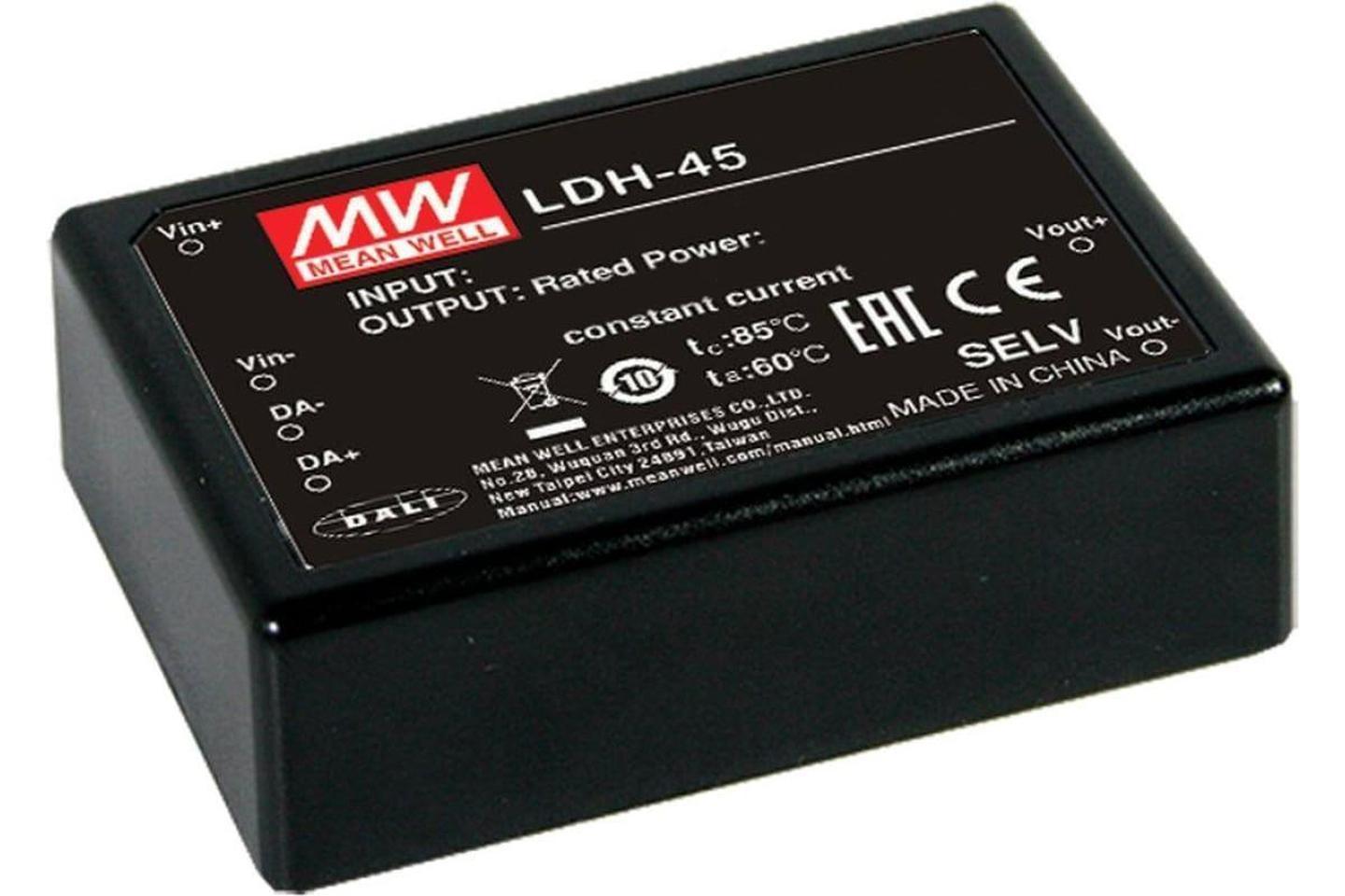 LDH-45B-350, DC/DC LED Driver, 44.1Вт, вх 18-32В, вых 21-126В/350мА, преобразователь для светодиодного освещения