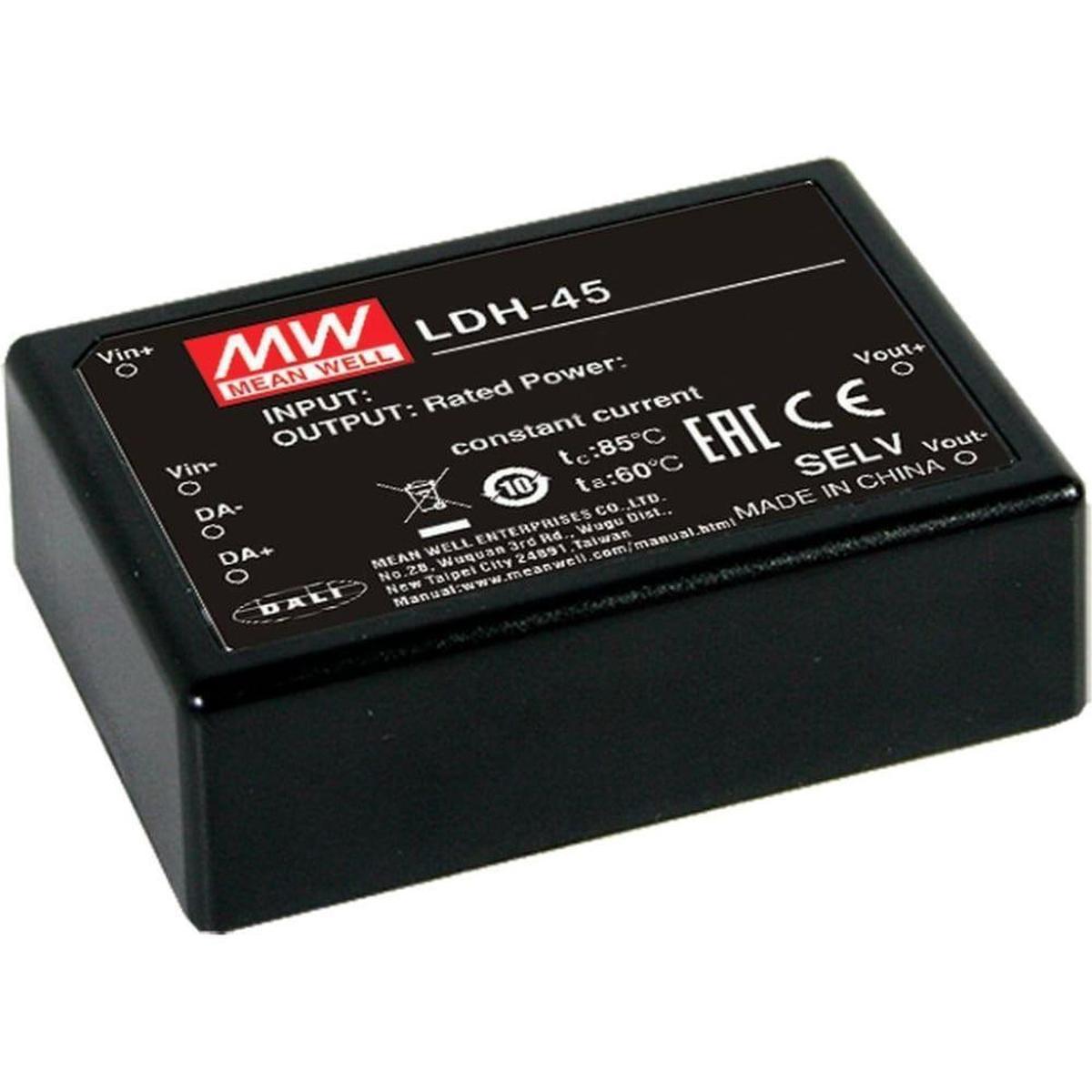 LDH-45B-350W, DC/DC LED Driver, 44.1Вт, вх 18-32В, вых 21-126В/350мА, преобразователь для светодиодного освещения