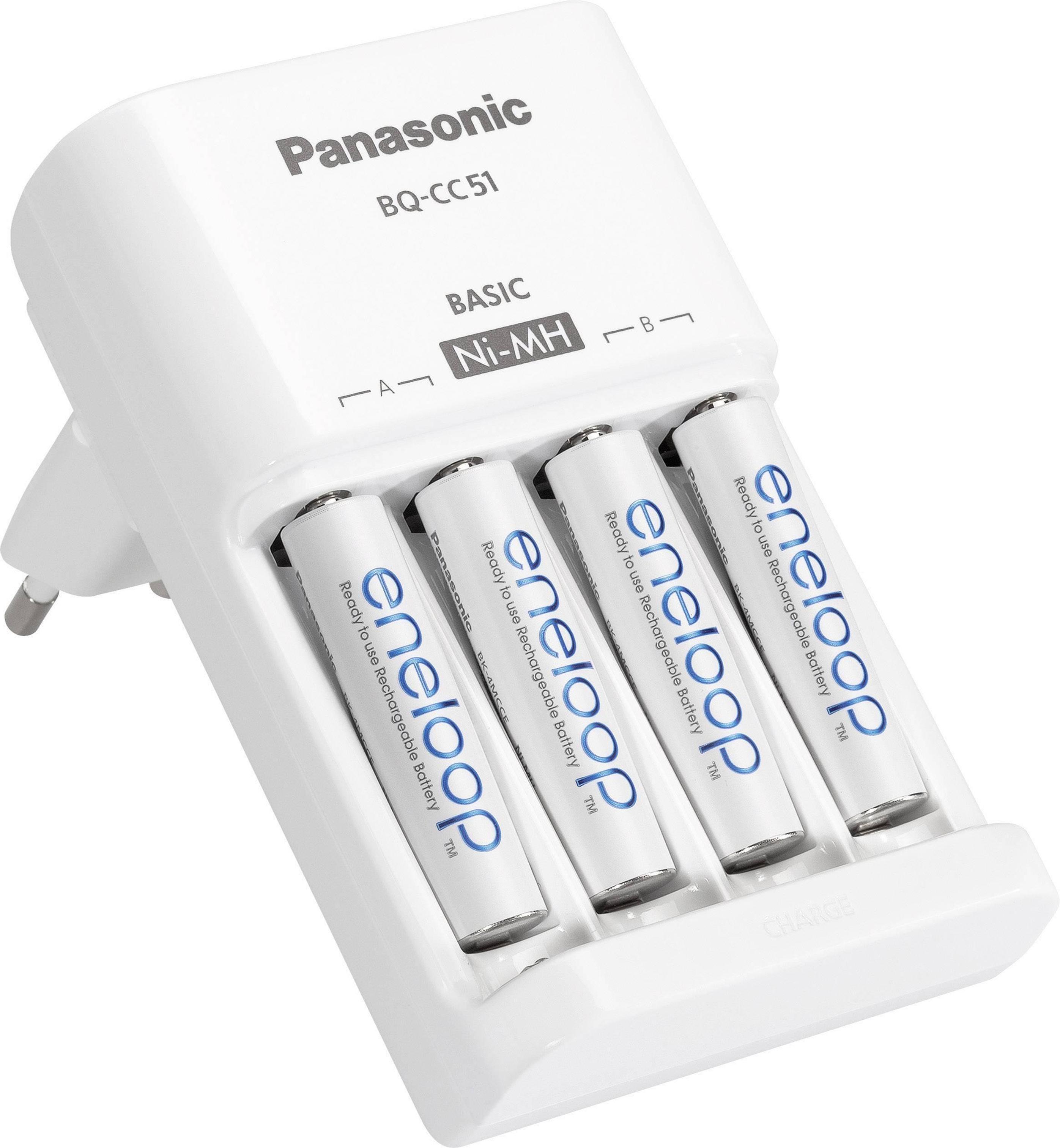 Panasonic eneloop K-KJ51MCC04E Basic Charger + 4ААА750мАч BL1, Зарядное устройство с аккумуляторами