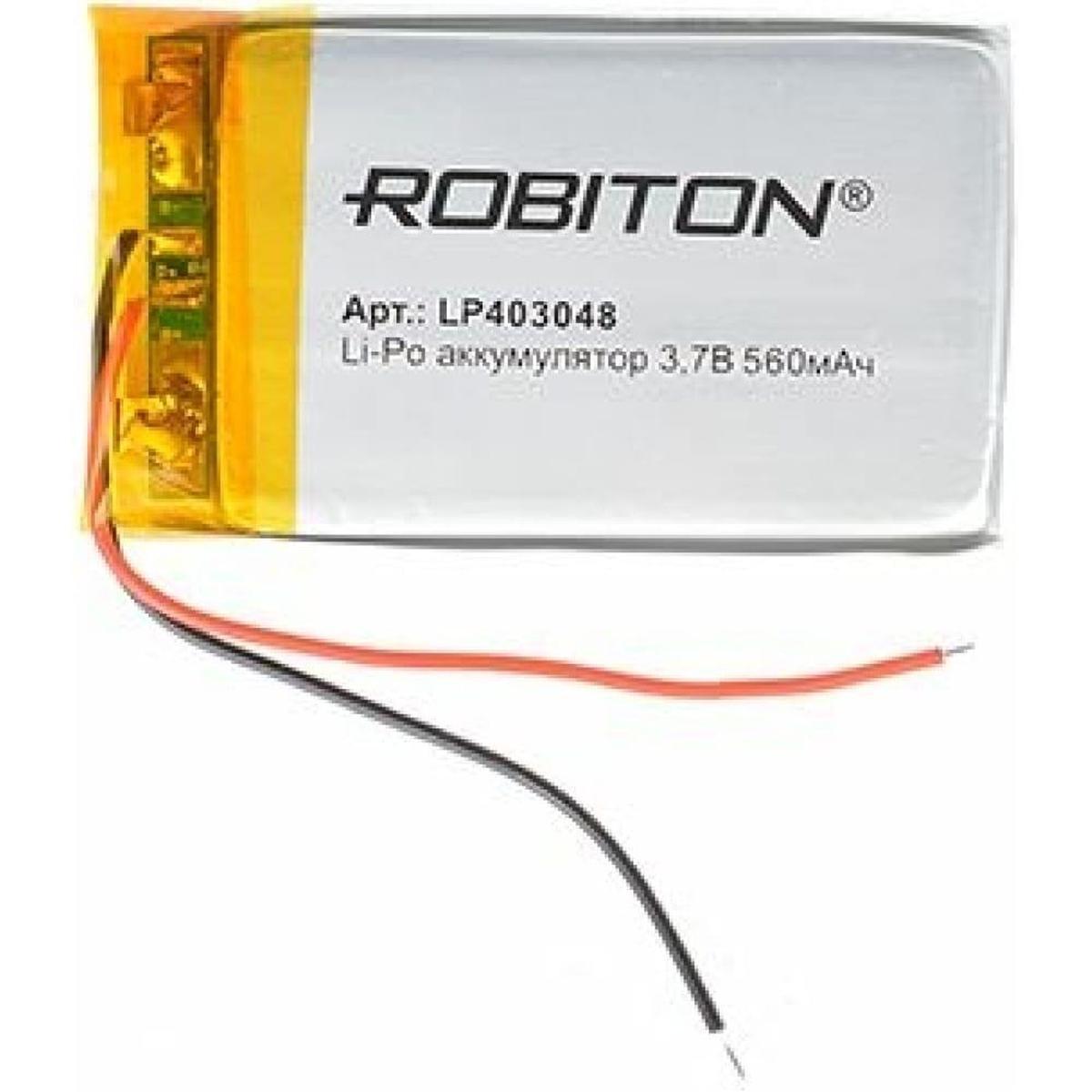 ROBITON LP403048 3.7В 560мАч PK1, Аккумулятор