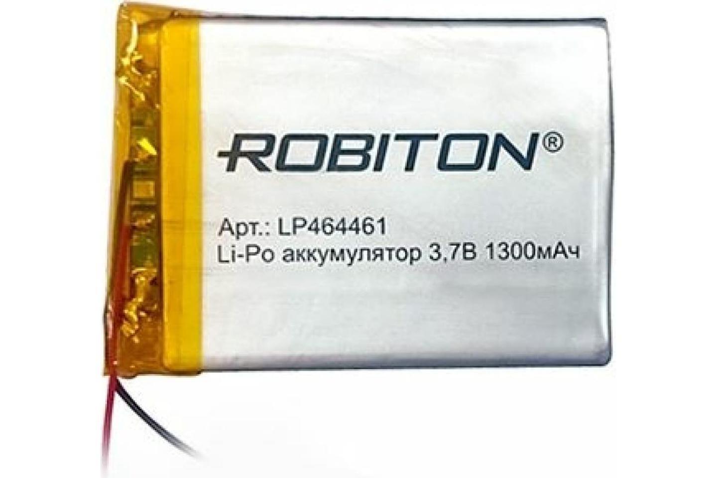 ROBITON LP464461UN 3.7В 1300мАч без защиты PK1, Аккумулятор