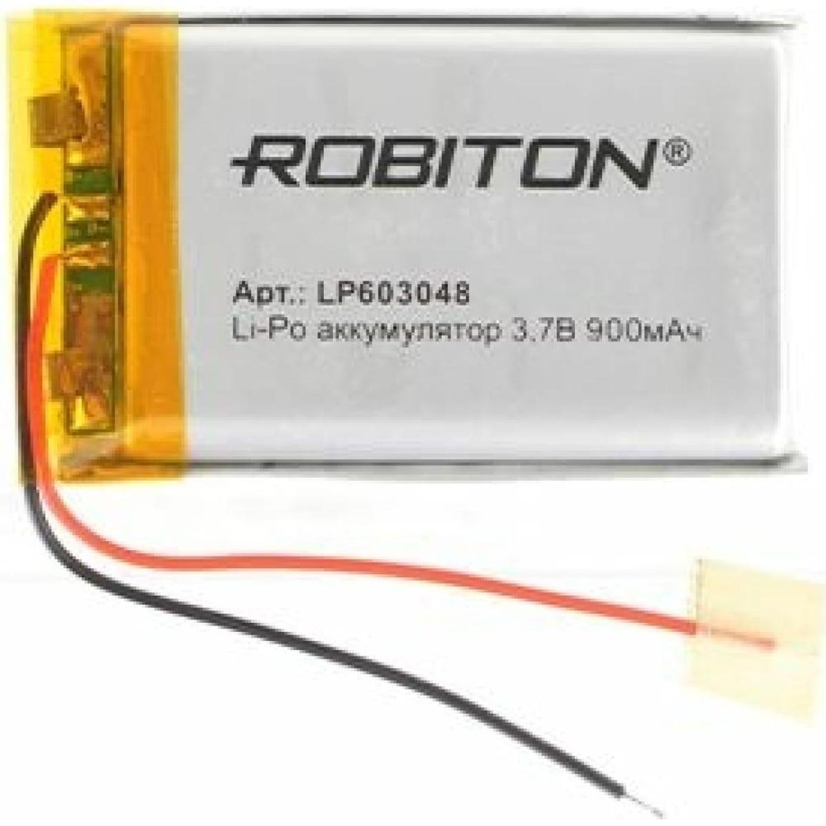 ROBITON LP603048 3.7В 900мАч PK1, Аккумулятор