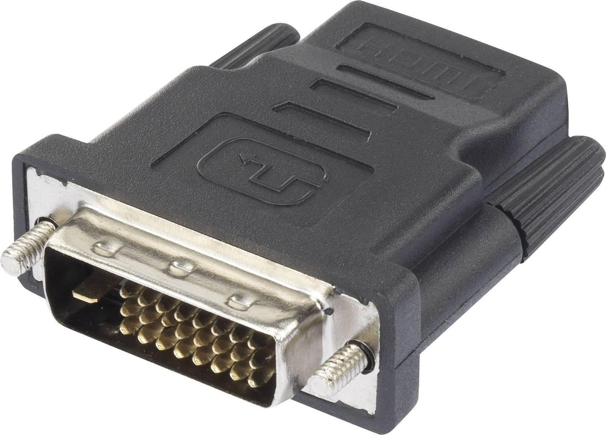 Шнур штекер DVI 25/29P-гнездо HDMI\0,064м\Au/ пл\\поворотн., №7387 П шнур шт DVI 25/29P-гн HDMI\0,064м\Au/ пл\\поворотн.