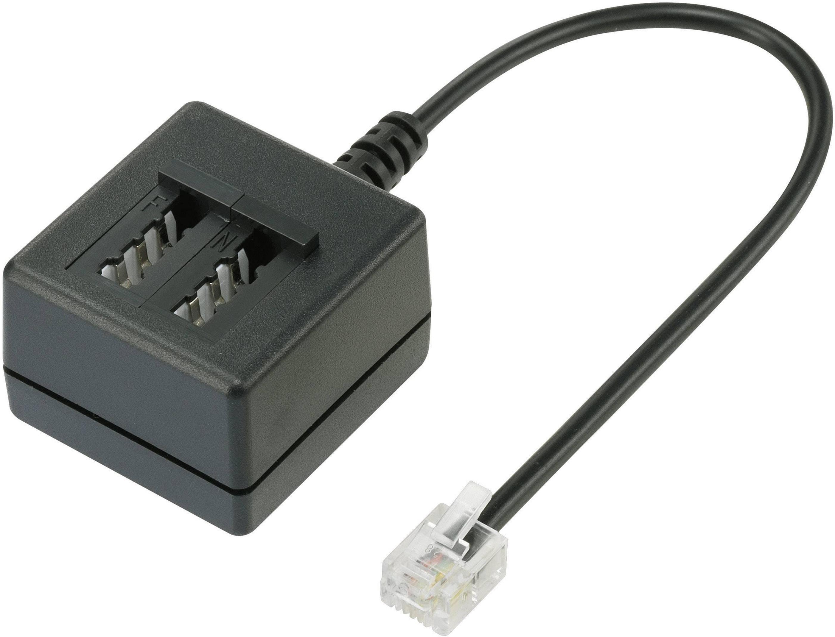 TAE.F-RJ45.M-01, Вилка RJ11,гнездо TAE F,2 гнезда TAE N